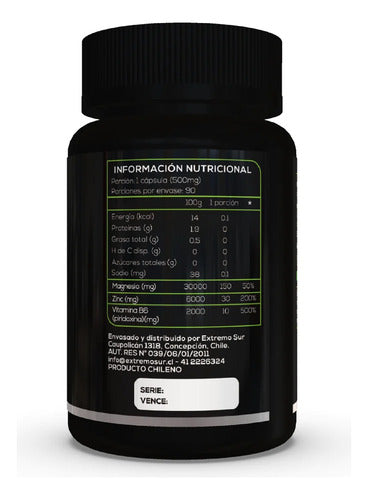 Extremo Sur- ZMA (Zinc + Magnesio + Vit B6) 90 Cápsulas