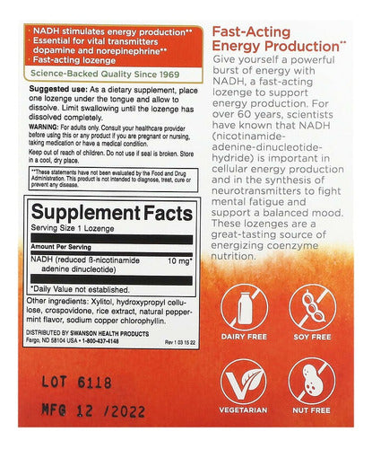 Swanson- Nadh 10mg 30capsulas