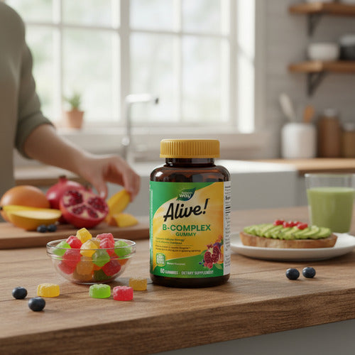 Natures Way Alive B-complex Complejo B Gomitas 60 Unidades Mango