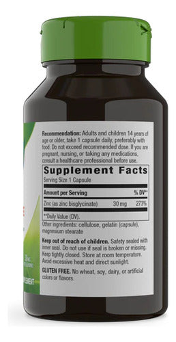 Natures Way - Zinc Chelate 30mg 100 Capsulas N/a