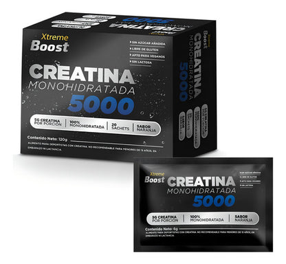 Creatina Monohidratada 5000 Xtreme Boost Sabor Naranja