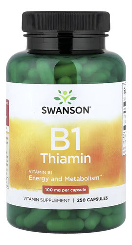 Swanson B1 Tiamina 100mg 250caps Sabor Sin Sabor