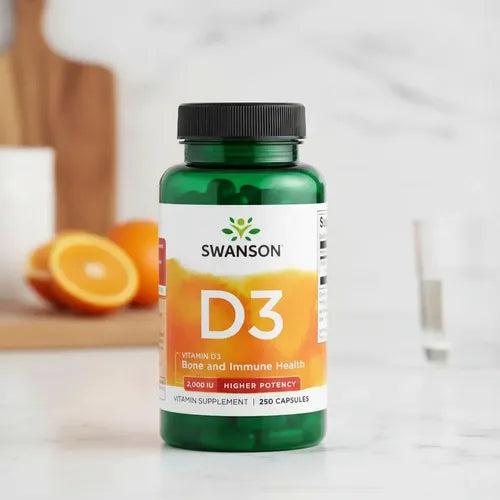Swanson- Vitamina D3 2000ui 250 Sofgel Sin Sabor