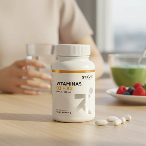 Strive  Nutrition- Vitamina D3 + K2 60 capsulas 