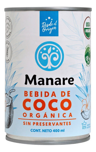 Manare- Leche De Coco Orgánica 400 Ml