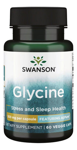 Glicina Glycine Swanson 500mg 60cap Veg Sabor