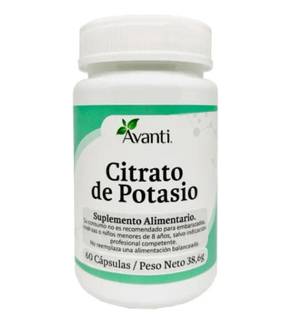 Avanti- Citrato De Potasio 459 Miligramos 60 Cápsulas