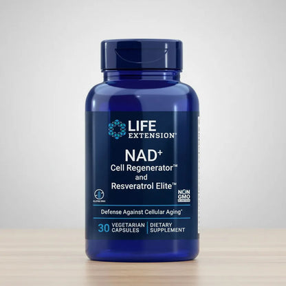 Life Extension, Nad+ 300mg Con Resveratrol, 30 Cápsulas Sin Sabor