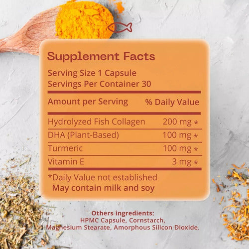 Be Austral - Collagen Marino + Dha + Cúrcuma 400 Mg 30 Caps