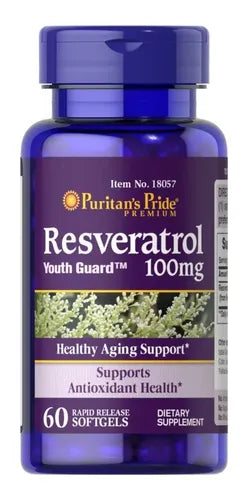 Puritan's Pride- Resveratrol 100mg 60 Cápsulas Sin Sabor