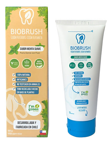 Biobrush- Pasta De Dientes Con Fluor Menta 100g