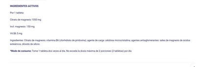 Real Pharm- Citrato De Magnesio+vitamina B6 90tabletas