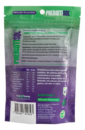Vital&young -  Prebiotisol 150gr Probiótico En Polvo 