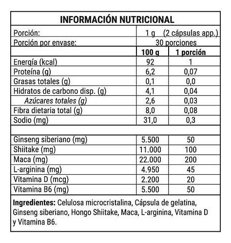Japi Pharma- Maca Negra Y L- Arginina 60 Cápsulas