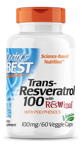 Doctor Best Trans Resveratrol C/ Resvinol 100 Mg 60 Cápsulas Sin Sabor