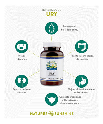 Natures Sunshine - Ury Salud Urinaria 470 Mg 120 Caps