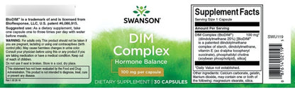 Swanson - Dim Complex 100mg 30caps  (balance Hormonal)