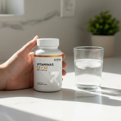Strive  Nutrition- Vitamina D3 + K2 60 capsulas 