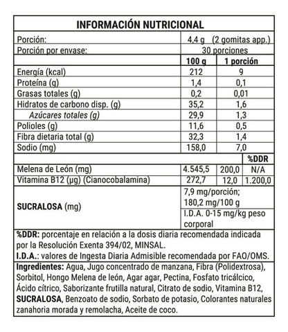Melena De León Gomitas 60 Unidades Sabor Frutilla
