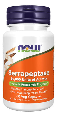 Now - Serrapeptasa 60000units (salud Respiratoria E Inmune)
