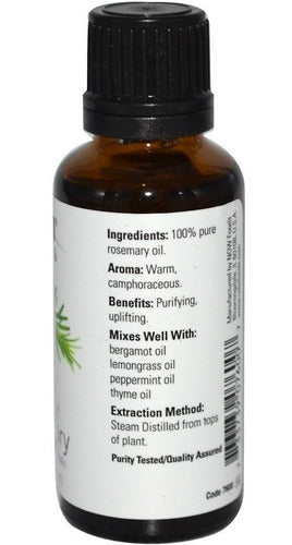 Now Aceite Esencial Romero 30 Ml - Puro Y Apto Diffusor