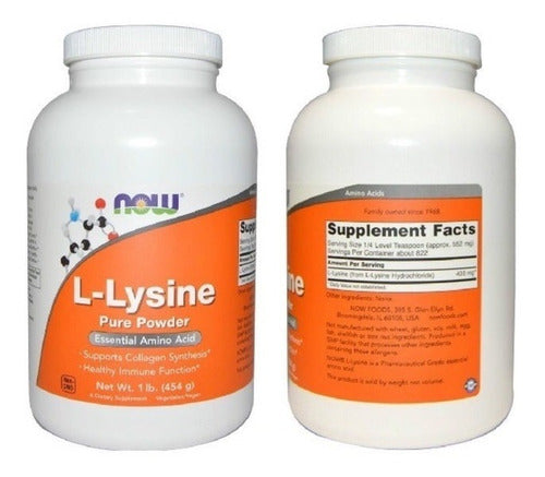 Now Foods - L-lisina Lysine Aminoacido Esencial 454 G