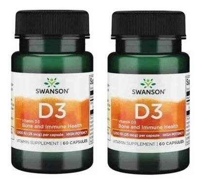 Swanson- Vitamina D3 1000 Iu High Potency (25mcg) 60 Capsulas 