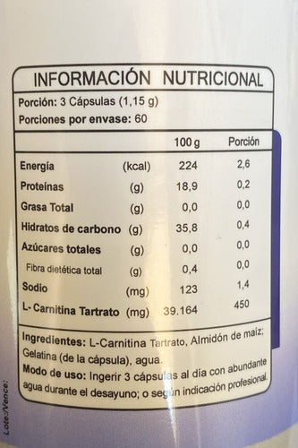 FNL-   L-Carnitina 180 Cápsulas