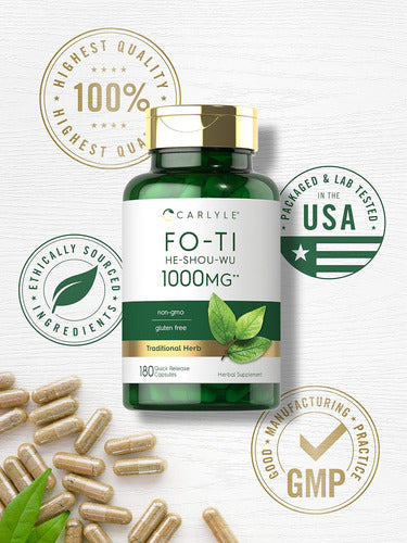 Carlyle - Fo-ti 1000mg 180 Caps Liberación Rápida