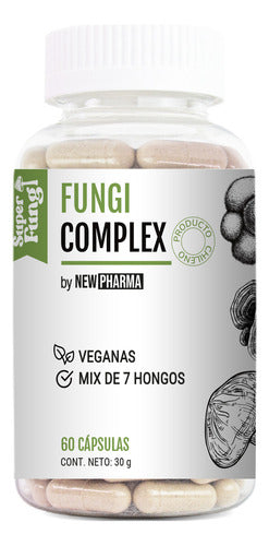 Fungi Complex Mix De 7 Hongos. 60 Cap. Veganas. Newpharma