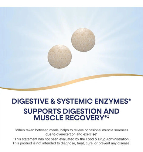 Natures Way Enzymas Digestivas Pancreáticas Y Sistémicas 100 Sin Sabor