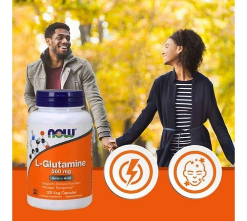Now - L-glutamina 500 Mg 120 Caps (Recuperación Muscular)