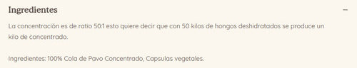 Keho Fungi- Cola De Pavo Concentrado 990 Miligramos 30 Cápsulas