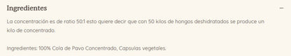 Keho Fungi- Cola De Pavo Concentrado 990 Miligramos 30 Cápsulas