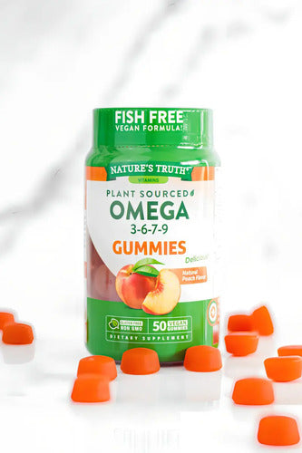 Gomitas Veganas Omega 3 6 7 9 360mg Durazno 50 Unidades Nature's Truth