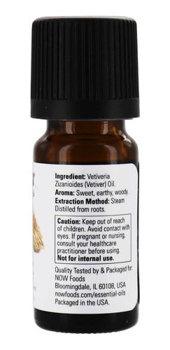 Aceite Esencial Now Vetiver 100% Puro 10 Ml