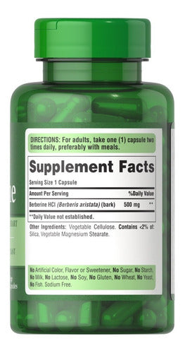 Puritan's Pride - Suplemento Vitaminas Berberina De 60g  X 60 Un