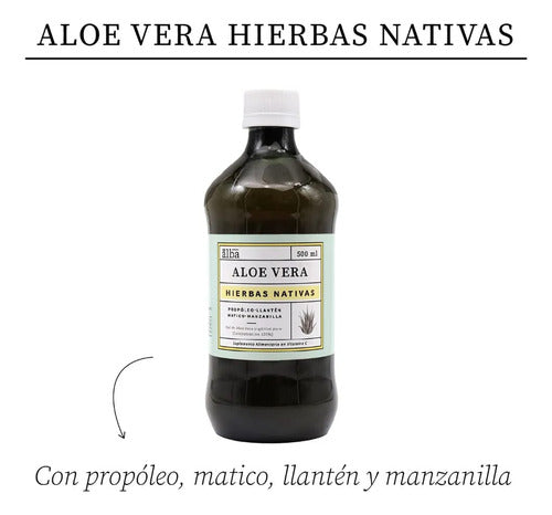 Apicola Del Alba- Aloe Vera Gel Hierbas Nativas 500 Mililitros