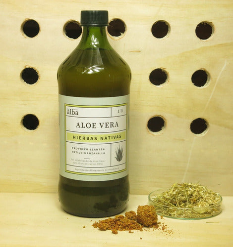 Apicola Del Alba- Aloe Vera Gel  Hierbas Nativas 1 Litro 