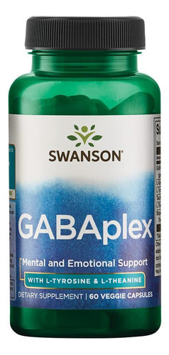 Swanson- Gabaplex Con L-tirosina Y L-teanina 60 Capsulas 