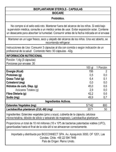 Biocare-  Bioplantarum Plus Sterols 90 Cápsulas