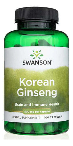 Swanson- Ginseng Coreano 500mg 100 Cápsulas
