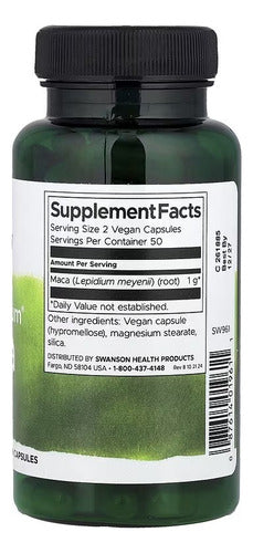Swanson- Maca 500mg Salud Sexual  100capsulas