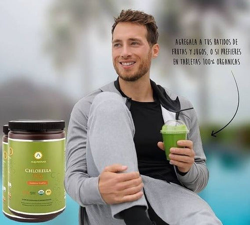 Aquasolar - Chlorella Raw 600g Polvo 100% Orgánico
