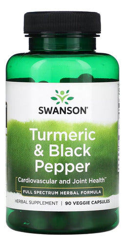 Swanson- Curcuma y Pimienta Negra 90 Cápsulas