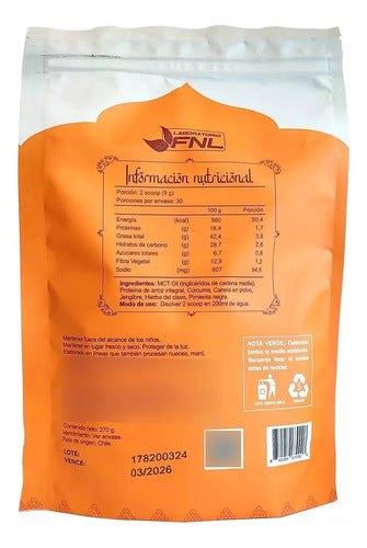 FNL- Golden Milk (leche Dorada) 270g 30 Porciones.