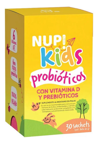 Nup! Kids- Probióticos + Vitamina  D + Prebióticos 30 Sachets