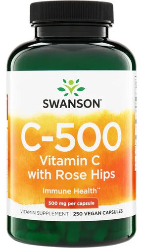 Swanson-   C-500 Con Vitamina C /rosa Mosqueta 250 Capsulas 
