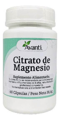 Avanti- Citrato De Magnesio 38.6 Gramos 60 Cápsulas