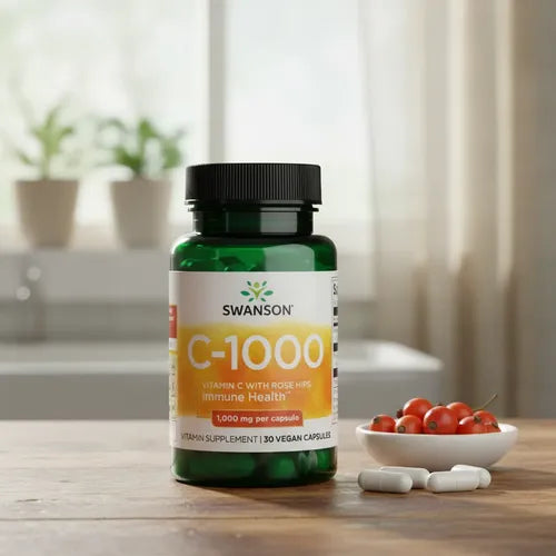 Swanson- Vitamina C1000 Con Rosa Mosqueta 30capsulas 